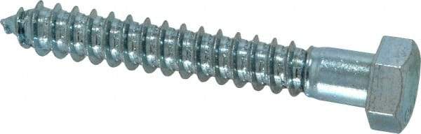 Value Collection - 1/2" Screw, 3-1/2" Length Under Head, Steel, Hex Head Lag Screw - Zinc Plated, Grade 2 - Industrial Tool & Supply