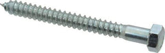 Value Collection - 1/2" Screw, 5" Length Under Head, Steel, Hex Head Lag Screw - Zinc Plated, Grade 2 - Industrial Tool & Supply