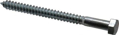 Value Collection - 1/2" Screw, 6" Length Under Head, Steel, Hex Head Lag Screw - Zinc Plated, Grade 2 - Industrial Tool & Supply