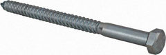 Value Collection - 1/2" Screw, 7" Length Under Head, Steel, Hex Head Lag Screw - Zinc Plated, Grade 2 - Industrial Tool & Supply