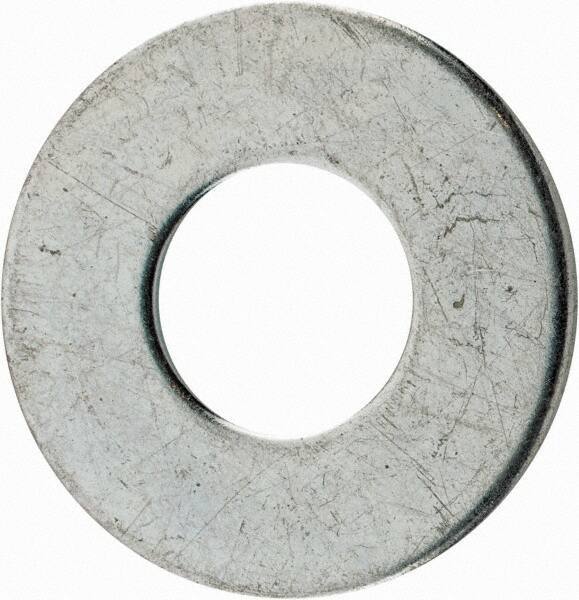 Value Collection - 3/8" Screw, Steel USS Flat Washer - 7/16" ID x 1" OD, 5/64" Thick, Zinc-Plated Finish - Industrial Tool & Supply