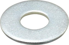 Value Collection - 1/2" Screw, Steel USS Flat Washer - 9/16" ID x 1-3/8" OD, 7/64" Thick, Zinc-Plated Finish - Industrial Tool & Supply