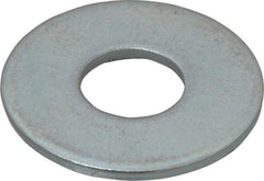 Value Collection - 5/8" Screw, Steel USS Flat Washer - 11/16" ID x 1-3/4" OD, 9/64" Thick, Zinc-Plated Finish - Industrial Tool & Supply