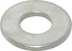 Value Collection - 3/8" Screw, Steel USS Flat Washer - 7/16" ID x 1" OD, 0.0781" Thick, Zinc-Plated Finish - Industrial Tool & Supply