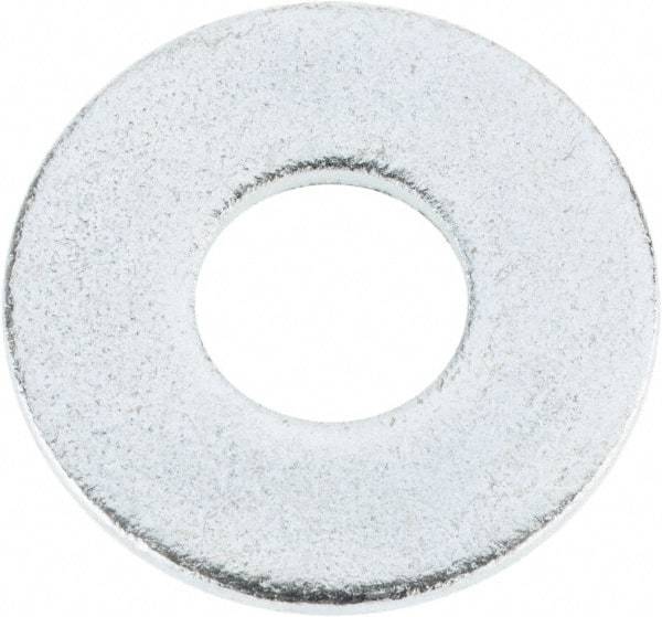 Value Collection - 1/2" Screw, Steel USS Flat Washer - 9/16" ID x 1-3/8" OD, 0.1094" Thick, Zinc-Plated Finish - Industrial Tool & Supply