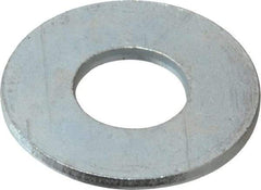 Value Collection - 9/16" Screw, Steel USS Flat Washer - 5/8" ID x 1-1/2" OD, 0.1094" Thick, Zinc-Plated Finish - Industrial Tool & Supply