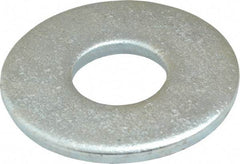 Value Collection - 5/8" Screw, Steel USS Flat Washer - 11/16" ID x 1-3/4" OD, 9/64" Thick, Zinc-Plated Finish - Industrial Tool & Supply