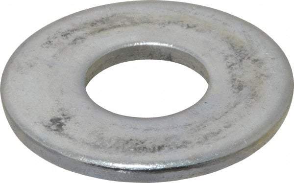 Value Collection - 7/8" Screw, Steel USS Flat Washer - 15/16" ID x 2-1/4" OD, 0.1719" Thick, Zinc-Plated Finish - Industrial Tool & Supply