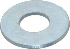 Value Collection - 1" Screw, Steel USS Flat Washer - 1-1/16" ID x 2-1/2" OD, 0.1719" Thick, Zinc-Plated Finish - Industrial Tool & Supply