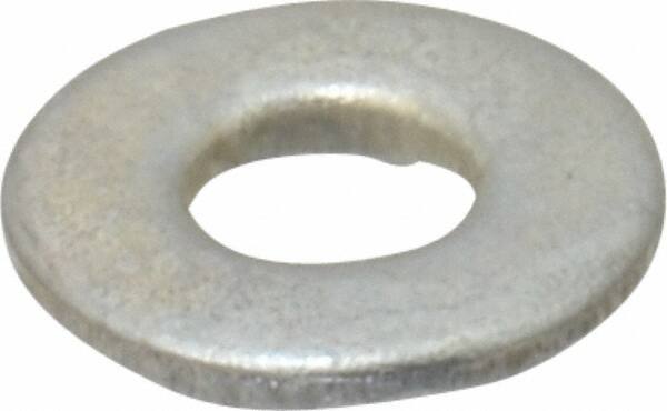 Value Collection - #8 Screw, Steel SAE Flat Washer - 3/16" ID x 7/16" OD, 3/64" Thick, Zinc-Plated Finish - Industrial Tool & Supply