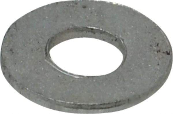 Value Collection - #10 Screw, Steel SAE Flat Washer - 7/32" ID x 1/2" OD, 3/64" Thick, Zinc-Plated Finish - Industrial Tool & Supply