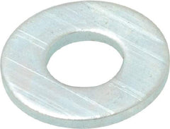 Value Collection - #12 Screw, Steel SAE Flat Washer - 1/4" ID x 9/16" OD, 1/16" Thick, Zinc-Plated Finish - Industrial Tool & Supply