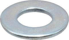 Value Collection - 7/16" Screw, Steel SAE Flat Washer - 15/32" ID x 59/64" OD, 1/16" Thick, Zinc-Plated Finish - Industrial Tool & Supply