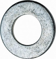 Value Collection - 9/16" Screw, Steel SAE Flat Washer - 19/32" ID x 1-3/16" OD, 3/32" Thick, Zinc-Plated Finish - Industrial Tool & Supply