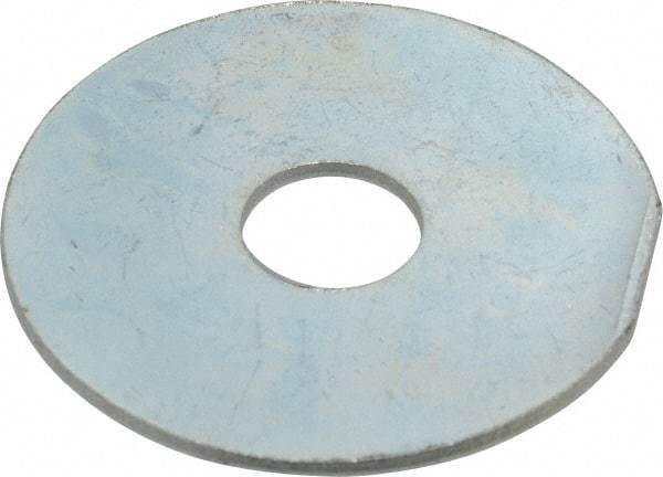 Value Collection - 1/2" Screw, Steel Fender Flat Washer - 1/2" ID x 2" OD, 0.06" Thick, Zinc-Plated Finish - Industrial Tool & Supply