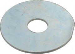 Value Collection - 1/2" Screw, Steel Fender Flat Washer - 1/2" ID x 2" OD, 0.06" Thick, Zinc-Plated Finish - Industrial Tool & Supply