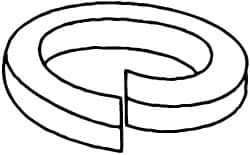 Value Collection - M22, 22.5mm ID, 35.9mm OD, 4mm Thick Split Lock Washer - 316 Austenitic Grade A4 Stainless Steel, Uncoated, 22.5mm Min ID, 23.5mm Max ID, 35.9mm Max OD - Industrial Tool & Supply