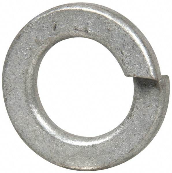 Value Collection - 1/2", 0.502" ID, 1/8" Thick Split Lock Washer - Steel, Zinc-Plated Finish, 0.502" Min ID, 0.512" Max ID, 0.869" Min OD, 0.873" Max OD - Industrial Tool & Supply