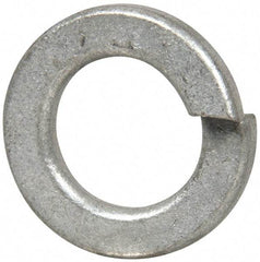 Value Collection - 1/2", 0.502" ID, 1/8" Thick Split Lock Washer - Steel, Zinc-Plated Finish, 0.502" Min ID, 0.512" Max ID, 0.869" Min OD, 0.873" Max OD - Industrial Tool & Supply