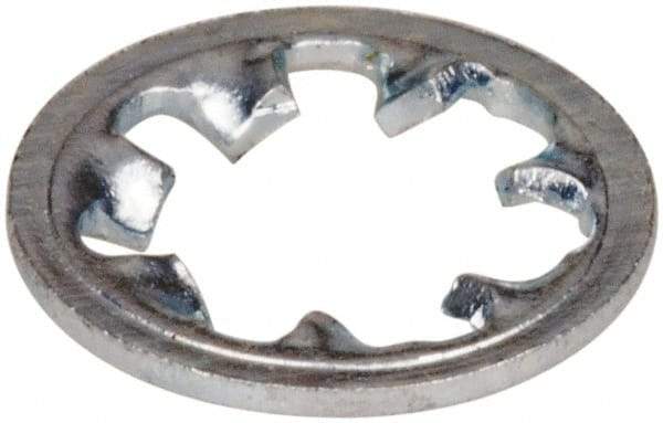 Value Collection - #6 Screw, 0.15" ID, Steel Internal Tooth Lock Washer - 0.295" OD, Zinc-Plated, Grade 2 - Industrial Tool & Supply