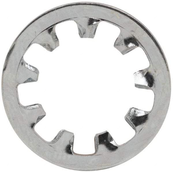 Value Collection - 3/8" Screw, 0.398" ID, Steel Internal Tooth Lock Washer - 0.692" OD, Zinc-Plated, Grade 2 - Industrial Tool & Supply