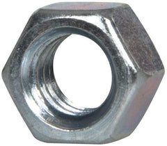 Value Collection - 3/8-16 UNC Steel Right Hand Hex Nut - 9/16" Across Flats, 0.3281" High, Zinc-Plated Finish - Industrial Tool & Supply