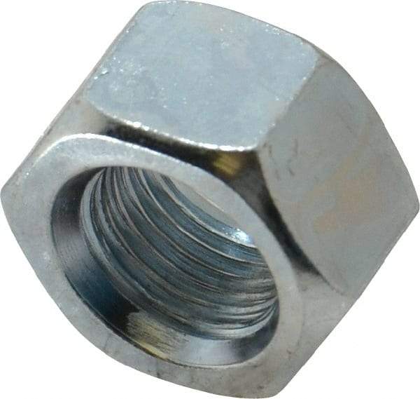 Value Collection - 1/2-20 UNF Steel Right Hand Hex Nut - 3/4" Across Flats, 7/16" High, Zinc-Plated Finish - Industrial Tool & Supply