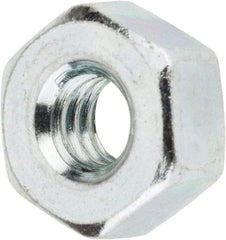 Value Collection - 1/4-20 UNC Steel Right Hand Heavy Hex Nut - 1/2" Across Flats, 0.2344" High, Zinc-Plated Finish - Industrial Tool & Supply