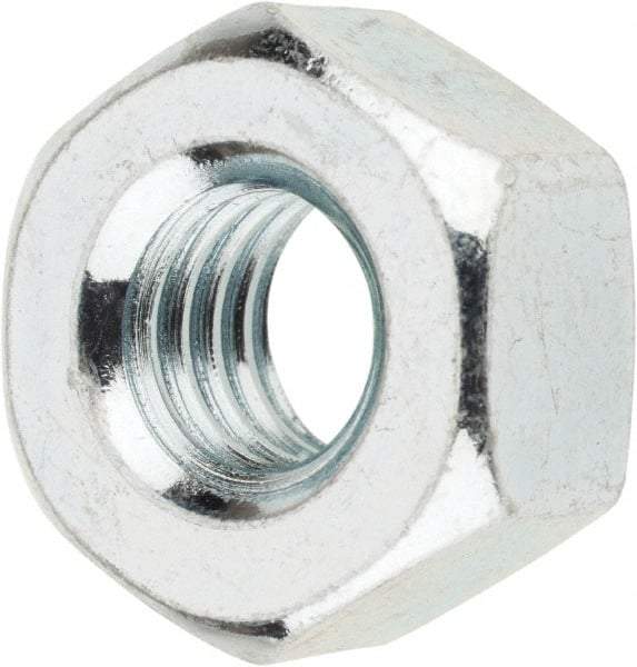 Value Collection - 3/8-16 UNC Steel Right Hand Heavy Hex Nut - 11/16" Across Flats, 0.3594" High, Zinc-Plated Finish - Industrial Tool & Supply