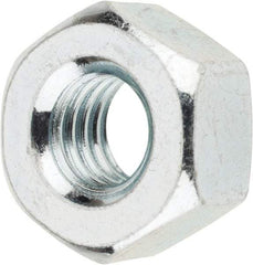 Value Collection - 3/8-16 UNC Steel Right Hand Heavy Hex Nut - 11/16" Across Flats, 0.3594" High, Zinc-Plated Finish - Industrial Tool & Supply