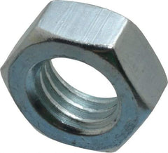 Value Collection - 1/2-13 UNC Steel Right Hand Hex Jam Nut - 3/4" Across Flats, 5/16" High, Zinc-Plated Finish - Industrial Tool & Supply