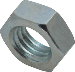 Value Collection - 5/8-11 UNC Steel Right Hand Hex Jam Nut - 15/16" Across Flats, 3/8" High, Zinc-Plated Finish - Industrial Tool & Supply