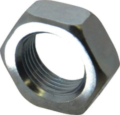Value Collection - 7/8-14 UN Steel Right Hand Hex Jam Nut - 1-5/16" Across Flats, 31/64" High, Zinc-Plated Finish - Industrial Tool & Supply