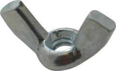 Value Collection - #6-32 UNC, Zinc Plated, Steel Standard Wing Nut - 0.72" Wing Span, 0.41" Wing Span - Industrial Tool & Supply