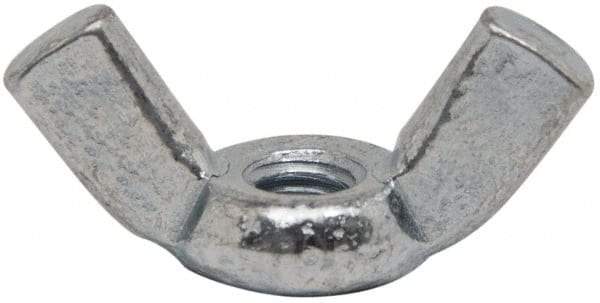 Value Collection - #8-32 UNC, Zinc Plated, Steel Standard Wing Nut - 0.91" Wing Span, 0.47" Wing Span - Industrial Tool & Supply