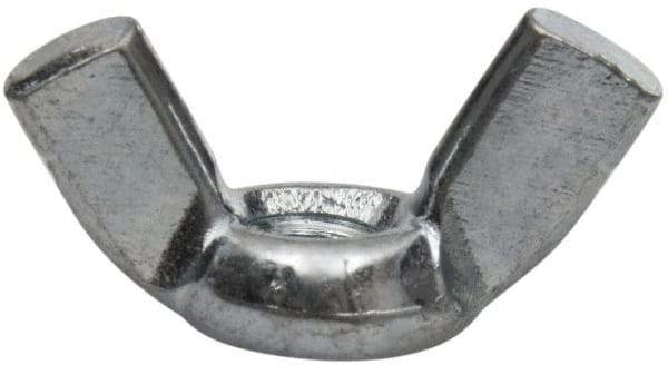 Value Collection - #10-32 UNF, Zinc Plated, Steel Standard Wing Nut - 0.91" Wing Span, 0.47" Wing Span - Industrial Tool & Supply