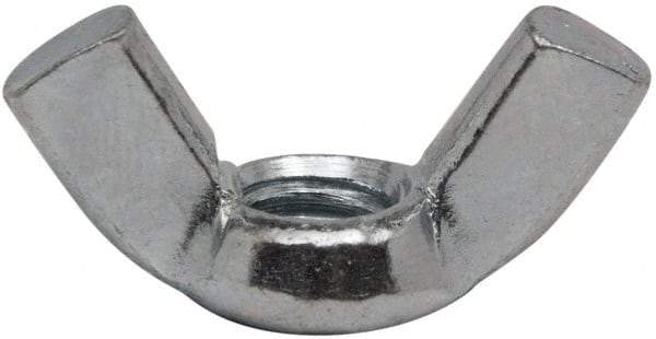 Value Collection - 5/16-18 UNC, Zinc Plated, Steel Standard Wing Nut - 1-1/4" Wing Span, 0.66" Wing Span - Industrial Tool & Supply