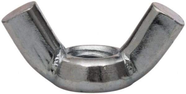 Value Collection - 3/8-16 UNC, Zinc Plated, Steel Standard Wing Nut - 1.44" Wing Span, 0.79" Wing Span - Industrial Tool & Supply