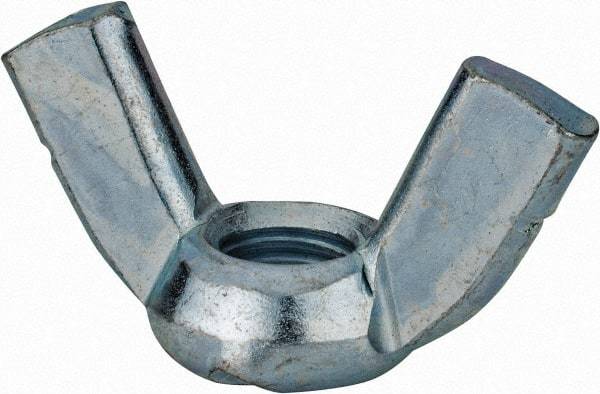 Value Collection - 5/8-11 UNC, Zinc Plated, Steel Standard Wing Nut - 2.76" Wing Span, 1.44" Wing Span - Industrial Tool & Supply