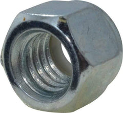 Value Collection - 3/8-16 UNC Grade 2 Hex Lock Nut with Nylon Insert - 9/16" Width Across Flats, 15/32" High, Zinc-Plated Finish - Industrial Tool & Supply