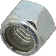 Value Collection - 1/2-13 UNC Grade 2 Hex Lock Nut with Nylon Insert - 3/4" Width Across Flats, 39/64" High, Zinc-Plated Finish - Industrial Tool & Supply
