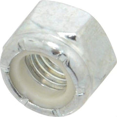 Value Collection - 5/16-24 UNF Grade 2 Hex Lock Nut with Nylon Insert - 1/2" Width Across Flats, 23/64" High, Zinc-Plated Finish - Industrial Tool & Supply