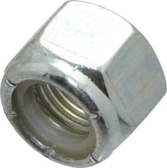 Value Collection - 1/2-20 UNF Grade 2 Hex Lock Nut with Nylon Insert - 3/4" Width Across Flats, 39/64" High, Zinc-Plated Finish - Industrial Tool & Supply