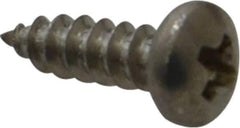 Value Collection - #4 Pan Head Phillips Sheet Metal Screw - Stainless Steel, 3/8" Length Under Head, Grade 18-8 - Industrial Tool & Supply
