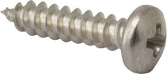 Value Collection - #4 Pan Head Phillips Sheet Metal Screw - Stainless Steel, 1/2" Length Under Head, Grade 18-8 - Industrial Tool & Supply