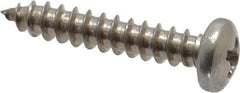 Value Collection - #4 Pan Head Phillips Sheet Metal Screw - Stainless Steel, 5/8" Length Under Head, Grade 18-8 - Industrial Tool & Supply