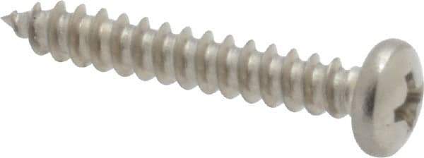 Value Collection - #4 Pan Head Phillips Sheet Metal Screw - Stainless Steel, 3/4" Length Under Head, Grade 18-8 - Industrial Tool & Supply