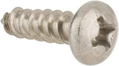 Value Collection - #6 Pan Head Phillips Sheet Metal Screw - Stainless Steel, 1/2" Length Under Head, Grade 18-8 - Industrial Tool & Supply