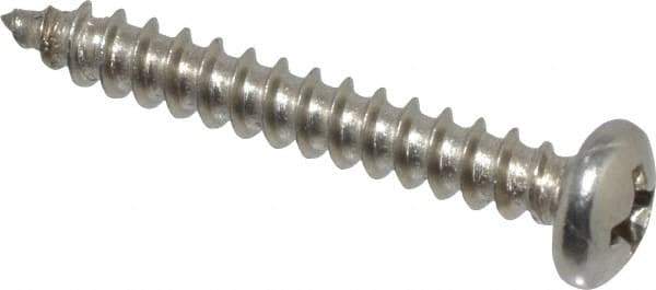 Value Collection - #6 Pan Head Phillips Sheet Metal Screw - Stainless Steel, 1" Length Under Head, Grade 18-8 - Industrial Tool & Supply
