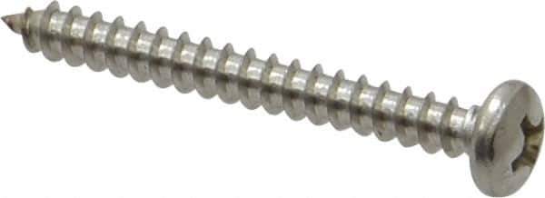 Value Collection - #6 Pan Head Phillips Sheet Metal Screw - Stainless Steel, 1-1/4" Length Under Head, Grade 18-8 - Industrial Tool & Supply